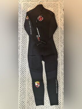 Body Glove Black Neoprene Full Wetsuit with Red Accents